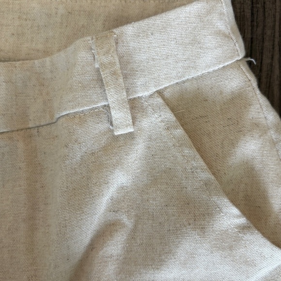 WINDSOR WIDE LEG TROUSER WHITE LINEN PANTS TWEED - Picture 5 of 12